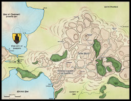 Map of Irongate's local area Map of Irongate's Greater area
